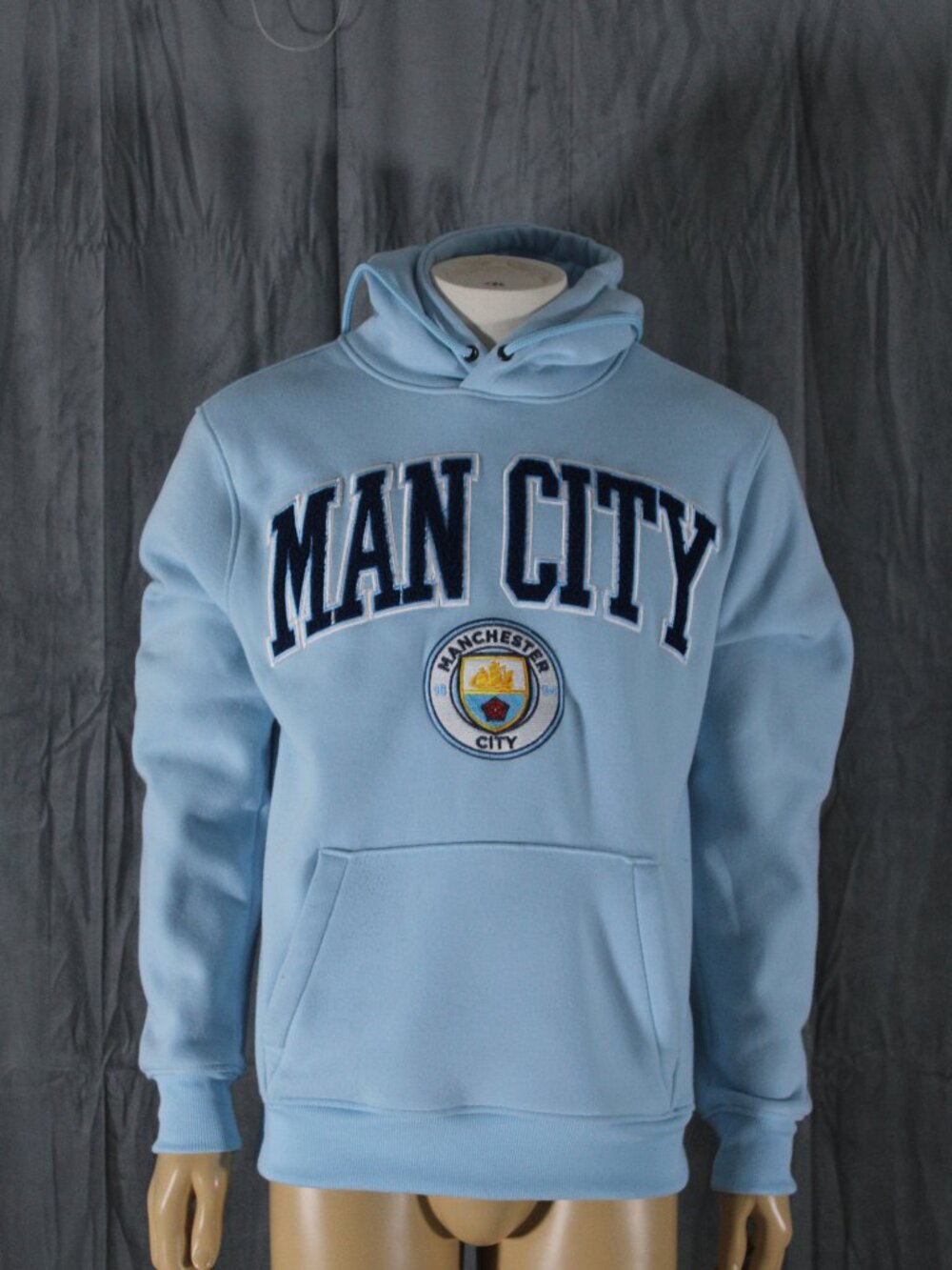 Manchester City Hoodie - Crested Logo and Wording - Men's Medium